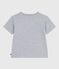 Kurzärmeliges Kinder-T-Shirt mit Muster grau FUMEE CHINE