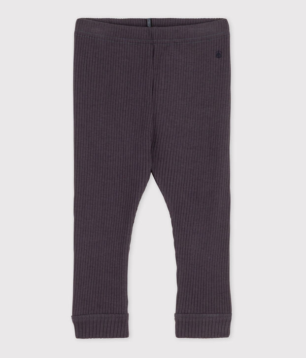 Baby-Leggings aus Rippstrick grau