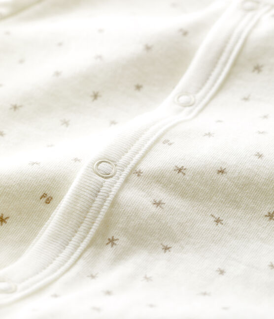 Baby-Overall aus Bio-Baumwolle weiss MARSHMALLOW/grau GRIS
