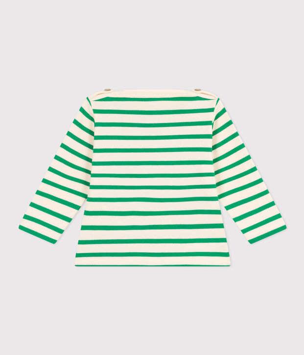 Baby-Matrosenshirt aus dickem Baumwolljersey naturfarben/gr&uuml;n