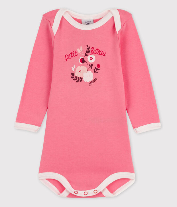 Lang&auml;rmliger Baby-Body f&uuml;r M&auml;dchen rosa