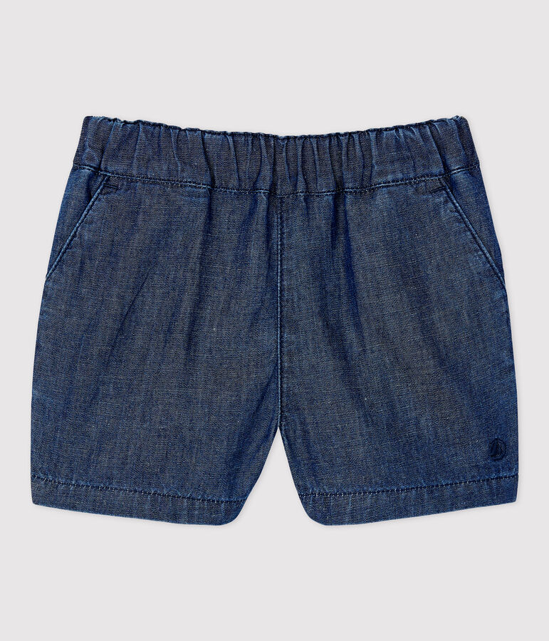 Baby-Shorts aus leichtem Bio-Denim blau