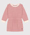 Langärmeliges Kinderkleid aus Bouclé-Frottee Mädchen weiss AVALANCHE/ STOP