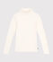 Damen-Rollkragenshirt L'Iconique aus Baumwolle und Wolle naturfarben MILK