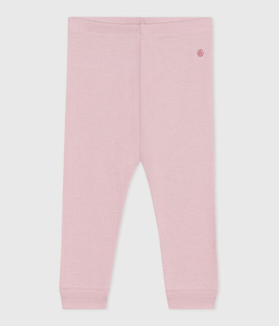 Baby-Leggings aus einfarbiger Baumwolle rosa JOLI