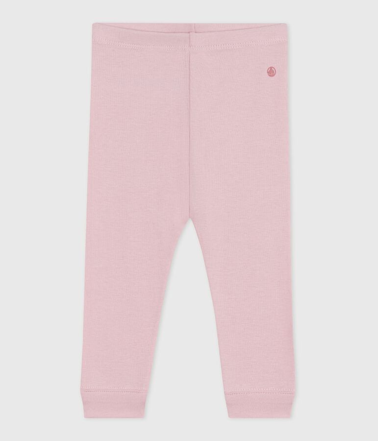 Baby-Leggings aus einfarbiger Baumwolle rosa