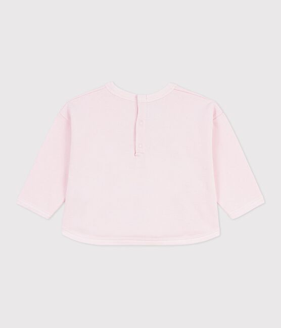 Baby-Baumwoll-Kapuzenpullover mit Muster rosa BARELY