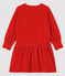 Langärmeliges Baby-Kleid für Mädchen rot TERKUIT
