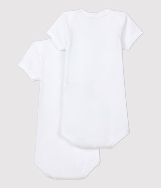 2er-Set kurzärmelige weiße Baby-Bodys variante 1