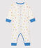 Baby-Strampler ohne Füße aus Bio-Baumwolle mit Tiermuster weiss MARSHMALLOW/weiss MULTICO