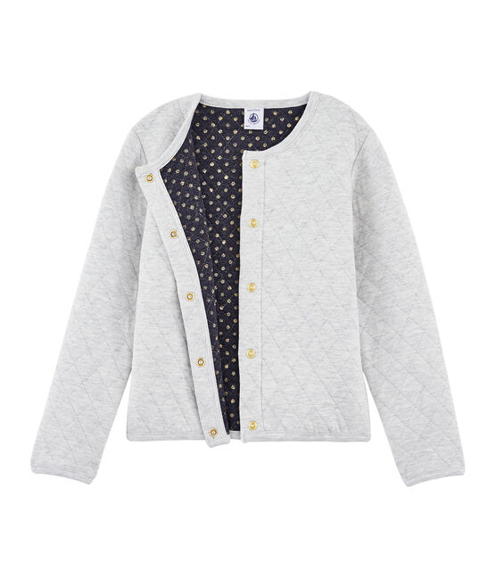 Kinder-Cardigan Mädchen grau BELUGA CHINE