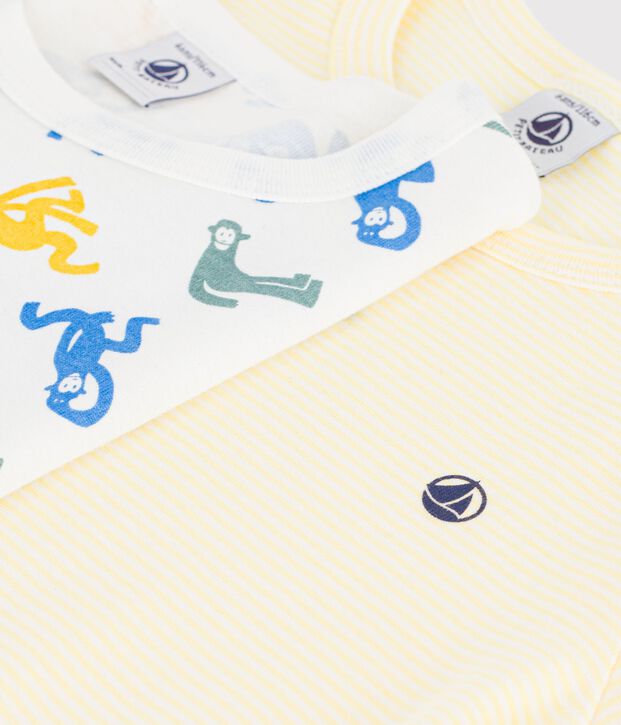 Set Kinder-Kurzpyjamas aus gemusterter Baumwolle vielfarbig