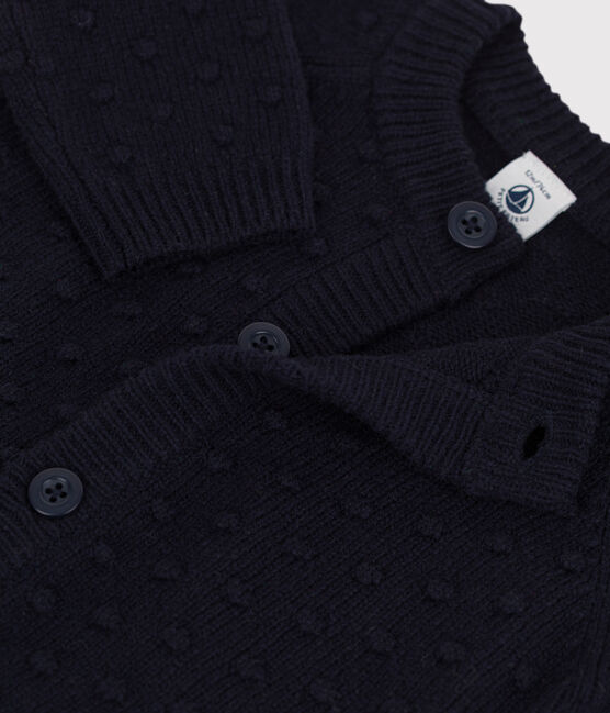 Baby-Cardigan aus Wolle blau SMOKING