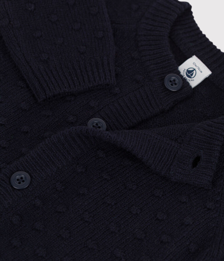 Baby-Cardigan aus Wolle blau