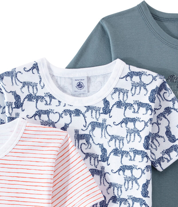 Jungen-Kurzarmshirts im 3er-Set weiss