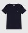 Kultiges Damen-T-Shirt mit Admiralskragen aus Baumwolle  blau SMOKING