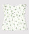 Kurzärmelige Baby-Bluse aus Bio-Musselin-Stoff mit Blumenmuster weiss MARSHMALLOW/weiss MULTICO