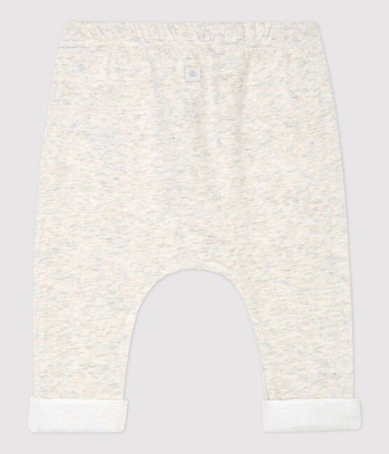Baby-Hose aus Bio-Baumwolljersey in meliertem Grau beige MONTELIMAR CHINE