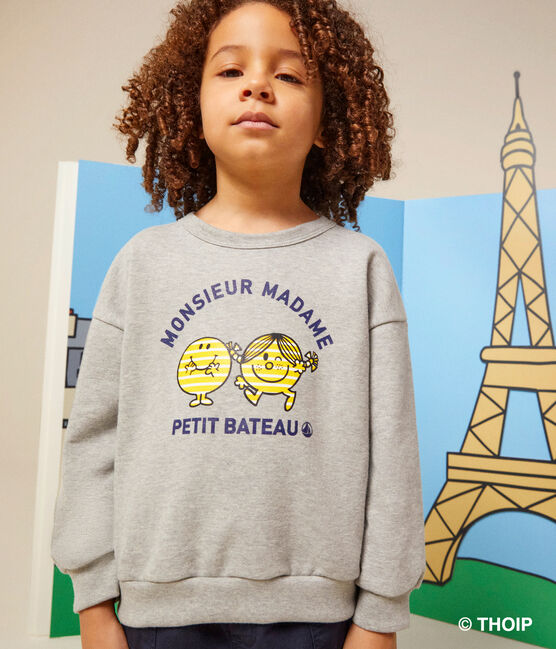 Kinder-Sweatshirt Mr. Men und Little Miss aus Jersey CHATON CHINE 40