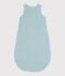 Gestreifter Baby-Schlafsack aus Rippstrick weiss MARSHMALLOW/ BRUME