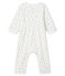 Bodyjama ohne Füße aus Rippstrick für Babys weiss MARSHMALLOW/weiss MULTICO