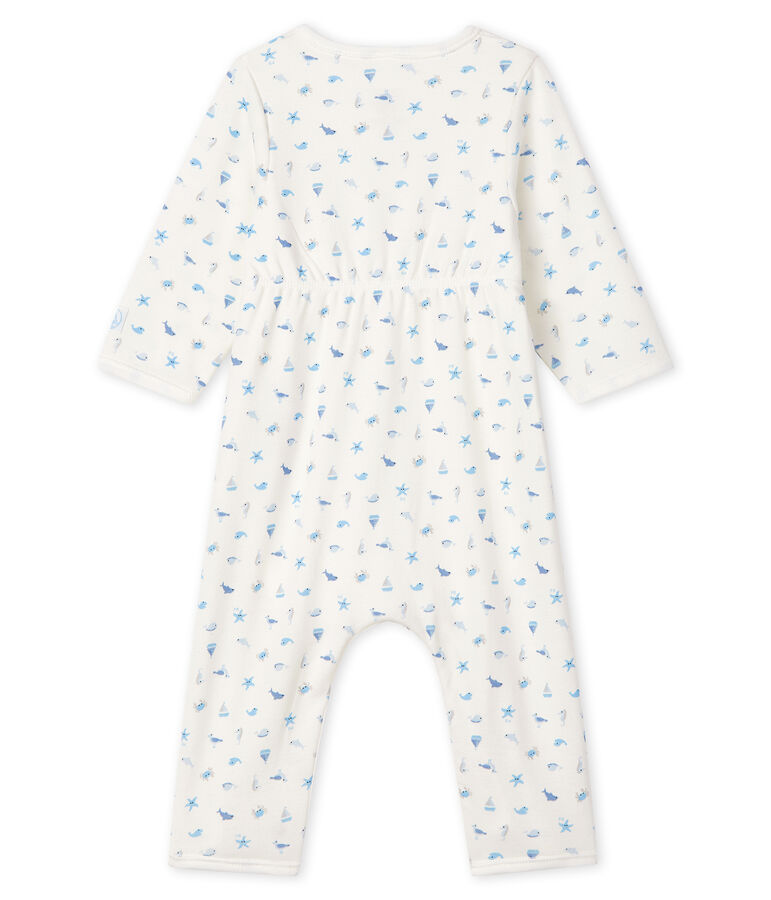 Bodyjama ohne F&uuml;&szlig;e aus Rippstrick f&uuml;r Babys weiss/vielfarbig