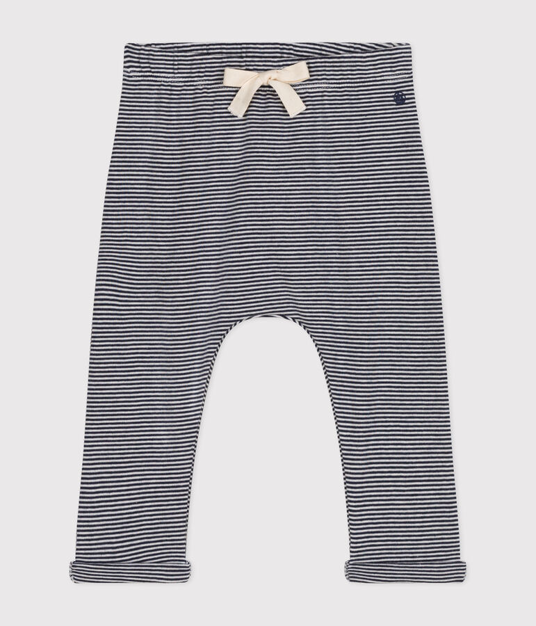 Baby-Hose aus Bio-Baumwolle blau SMOKING/weiss MARSHMALLOW