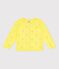 Kinder-Cardigan aus einfarbiger Baumwolle gelb