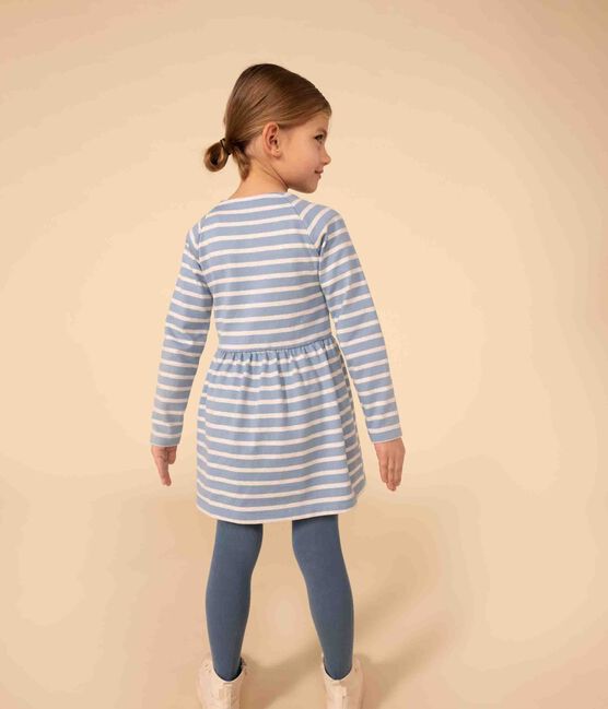 Kinderkleid aus Baumwolle mit Streifen für Mädchen AZUL/ MONTELIMAR