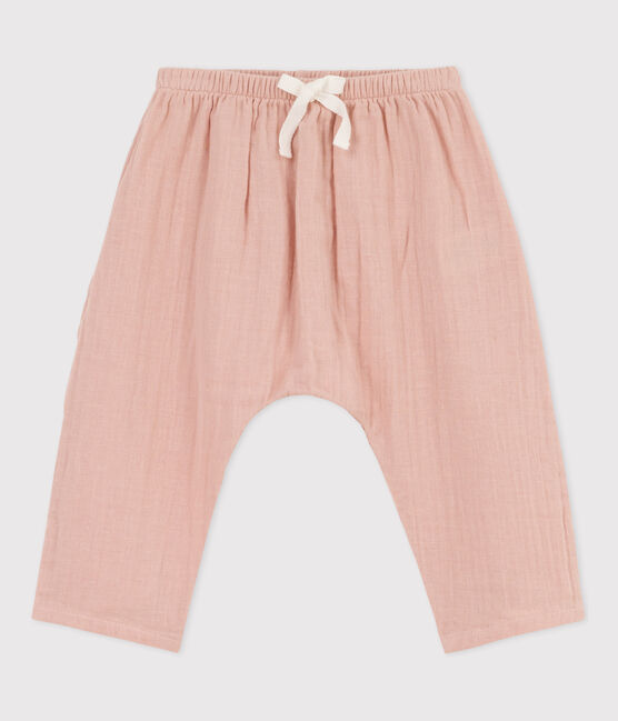 Baby-Hose aus Musselinstoff rosa SALINE