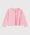 Kinder-Cardigan aus einfarbiger Baumwolle rosa
