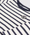 Baby-Matrosenshirt weiss MARSHMALLOW/blau SMOKING