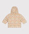 Gemusterte Baby-Winterjacke mit Kapuze weiss AVALANCHE/ MULTICO