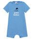 Baby-kurzoverall in ringelstreifenmuster jungen