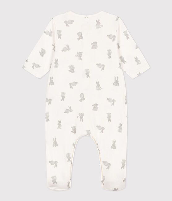 Baby Schlafanzug aus Doppeljersey, mit Häschenmotiv weiss MARSHMALLOW/grau GRIS
