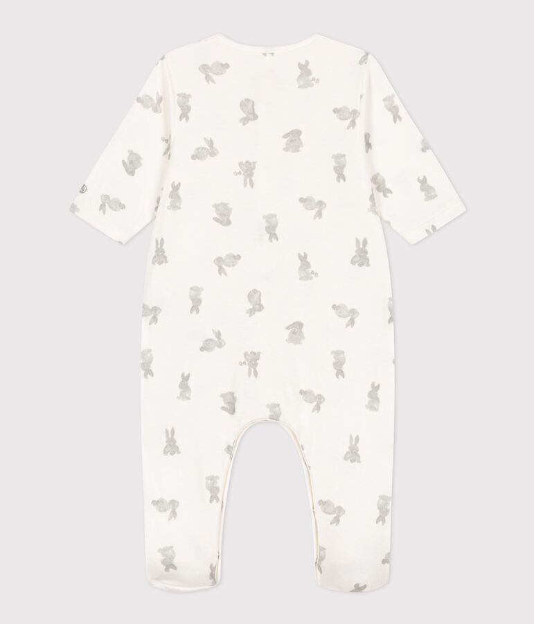 Baby Schlafanzug aus Doppeljersey, mit H&auml;schenmotiv weiss MARSHMALLOW/grau GRIS