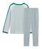 Rippstrick-Pyjama für kleine Jungen weiss MARSHMALLOW/weiss MULTICO