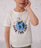 Kurzärmeliges T-Shirt aus Baumwolle für Kinder Mädchen/Jungen weiss MARSHMALLOW