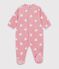 Baby Overall-Pyjama aus Fleece mit Herzmotiv rosa/weiss