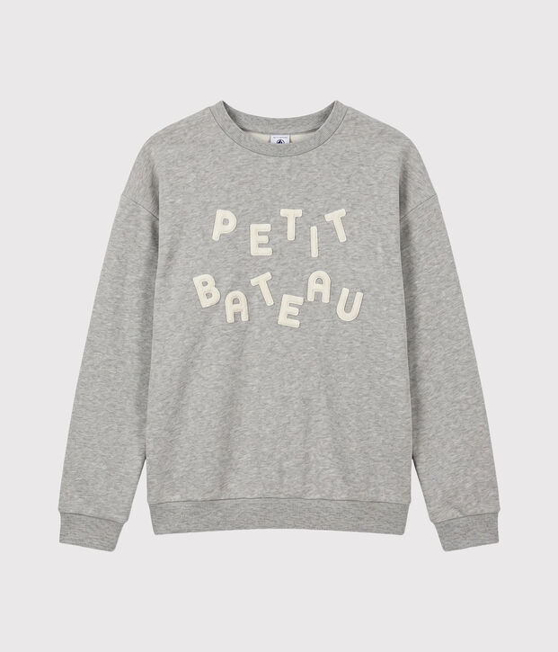 Damen-Sweatshirt aus Molton grau