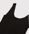 Damen-Tanktop aus Wolle und Baumwolle schwarz NOIR