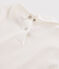 T-Shirt für Mädchen mit Bubikragen weiss MARSHMALLOW