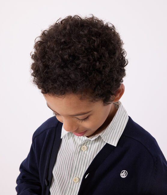 Kinder-Cardigan aus Baumwolle für Jungen blau SMOKING