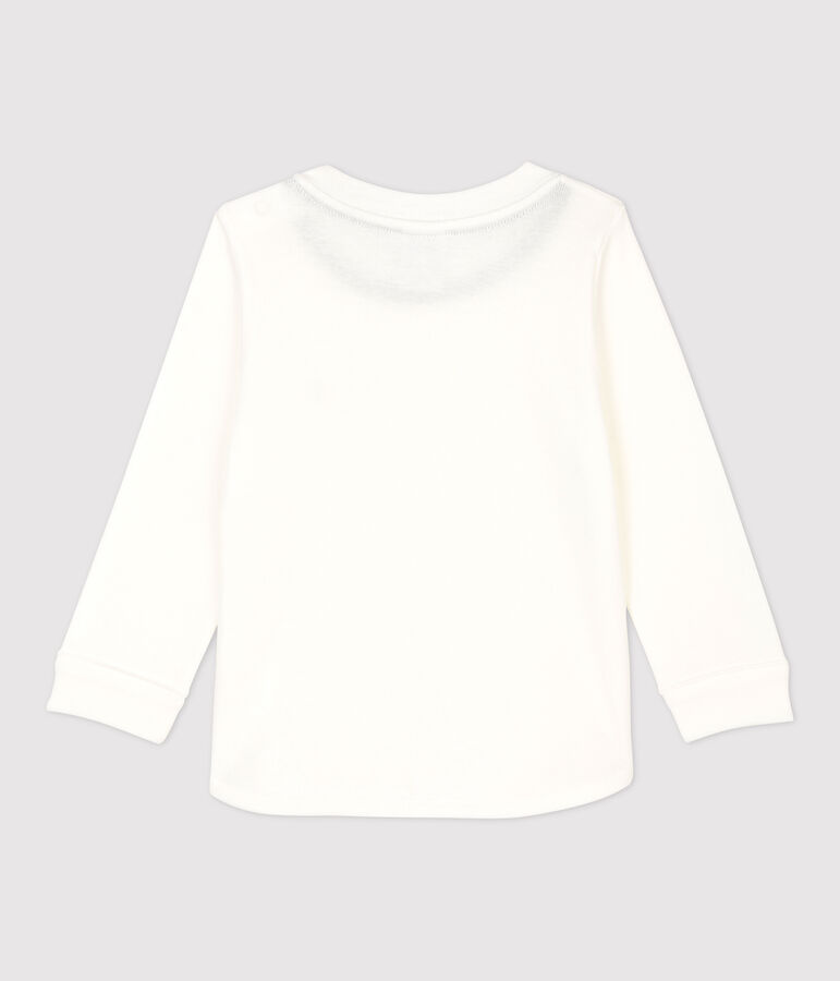 Baby-T-Shirt aus Baumwolle weiss MARSHMALLOW