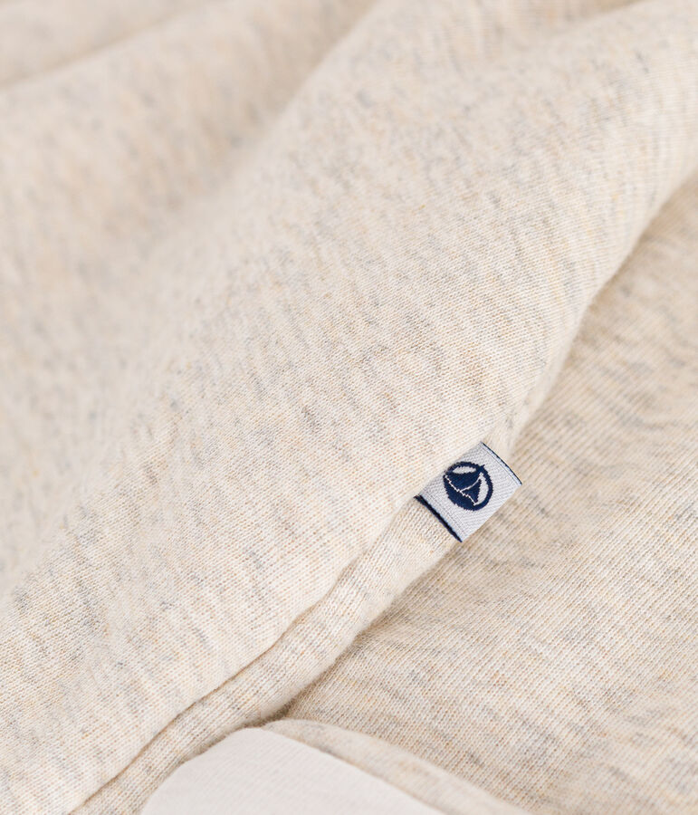 Langer wattierter Baby-Overall aus Baumwolle mit Kapuze beige MONTELIMAR CHINE