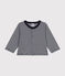 Baby-Cardigan aus gestreiftem Doppeljersey blau SMOKING/weiss MARSHMALLOW