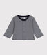 Baby-Cardigan aus gestreiftem Doppeljersey