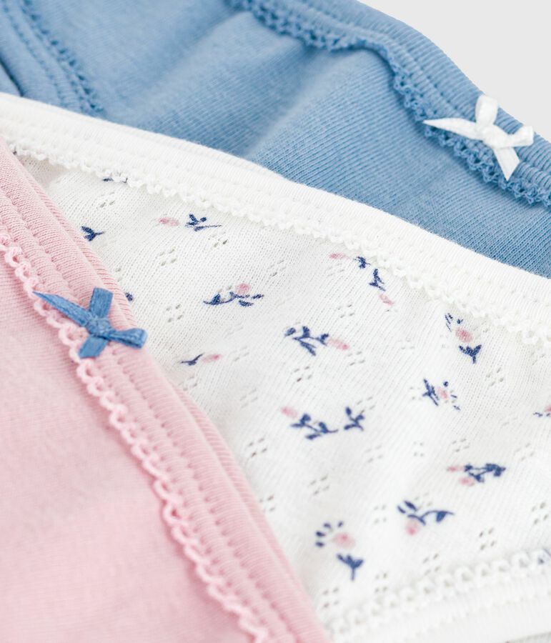 Set Kinder-Slips aus Baumwolle mit Blumenmuster vielfarbig