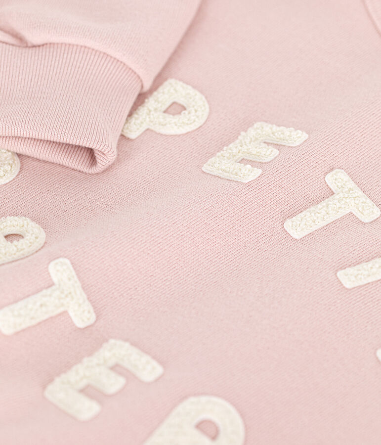 Kinder-Sweatshirt aus Molton f&uuml;r M&auml;dchen rosa