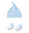 Set aus Baby-Mütze und -Schuhe für Neugeborene blau FRAICHEUR/weiss ECUME